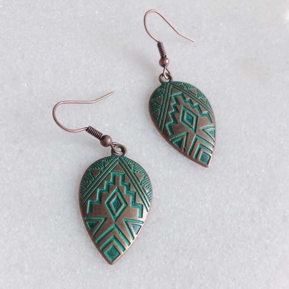 Vintage Ethnic Bohemian Water Drop Earrings - Picture 2 of 7